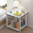 thumbnail image 3 of Mesa cuadrada pequeña creativa, exquisita, sencilla y lujosa, mesita de noche móvil y mesa de centro para unidades de dormitorio pequeño, 3 of 4