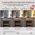 USIKEY Corner Vanity Set with Mirror, Charging Station, LED Lights ...