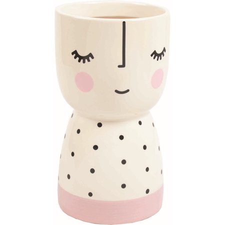 Smiling Face With Black Polka Dot Base Planter