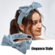 thumbnail image 2 of Diadema Unique Bargains con nudo de lazo doble Rayas Azul claro 1,34 pulgadas de ancho, 2 of 7