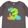 thumbnail image 4 of Inktastic Dinosaur Party-third Birthday Boys or Girls Long Sleeve Toddler T-Shirt, 4 of 5