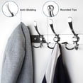 thumbnail image 3 of Luniquz Wall Mounted Coat Rack, Five Heavy Duty Tri Hooks All Metal Construction for Jacket Coat Hat in Mudroom Entryway, 3 of 6