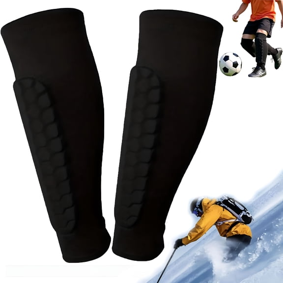 BESTSKY Ski Shin Guards Gel for Men/Women, Protective Sleeve Professional Crashproof Shin Guards