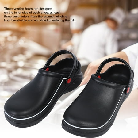 Fdit Male Chef Sandals Shoes For Kitchen Workers Super Anti Skid Shoes Black Cook Shoes 41 Cook Shoes Walmart Canada