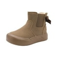 thumbnail image 5 of Mepaouo Toddler Snow Boots Boys Girls Winter Waterproof Outdoor Shoes Slip on Booties(Khaki,26), 5 of 9