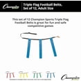 thumbnail image 2 of Champion Sports Quick Release Triple Flag Football Set - Adult Black Belt - 32"L-39"W - Blue Flag, 2 of 5