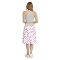 thumbnail image 5 of Women's Polka Dot Sugar Pink Dot Motif A-line Printed Skirt Casual Wear, XL, Hot Pink and White, by Ambesonne, 5 of 6