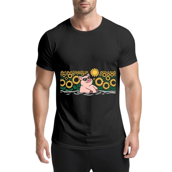 Black T Shirts for Men, Mens Graphic Tees, M5715017,S