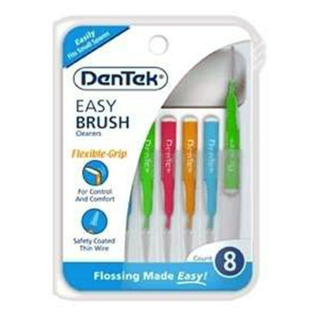 Dentek Easy Brush Cleaners For Plaque Removal, 8 Ea, 2 (Best Home Remedy For Plaque Removal From Teeth)