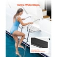 thumbnail image 3 of KFFKFF Boat Ladder, 3 Steps, Stainless Steel Telescoping Folding Swim Deck Ladder for Rear Entry Inboard, 400 lbs Capacity with Wide Anti-Slip Steps & Handrails, 3 of 9