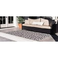 thumbnail image 2 of Unique Loom Outdoor Safari Collection Transitional Indoor & Outdoor Wildlife Inspired Animal Print with Leopard Design Area Rug (10' 0 x 14' 0 Rectangular, Black/ Light Gray), 2 of 5