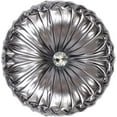 thumbnail image 1 of TressHouse - Cojín redondo de estilo europeo, tejido de licra suave, plisado con forma de calabaza, hecho a mano, con detalles metálicos, diseño de diamante para realzar el sofá, el dormitorio, la, 1 of 8