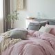 thumbnail image 4 of Juego de cama rosa vintage 100% lino, 4 of 10