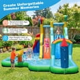 thumbnail image 3 of Airfind Giant Inflatable Water Slide Park with Double Long Slides, Climbing Wall, Basketball Hoop, 50 Ocean Balls, 225x145x105in for Kids 3-12, 3 of 8