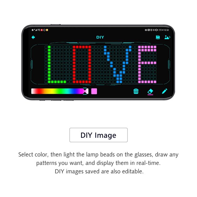 Gafas LED Gafas LED BT personalizables Gafas luminosas coloridas yeacher Lentes