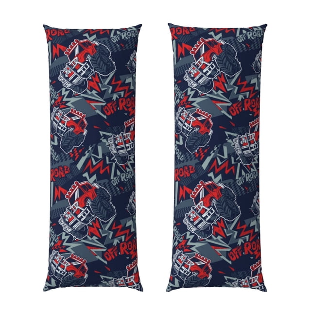 Balery Cool Red Off-Road Vehicle Funda Protectora para Almohada Corporal de Algodón Hipoalergénico con Cierre(55 x 21 pulgadas), Almohadas No Incluidas