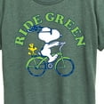 thumbnail image 3 of Peanuts - Ride Green  - Women's Short Sleeve Graphic T-Shirt, 3 of 6