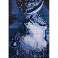 thumbnail image 1 of Ahgly Company Machine Washable Indoor Rectangle Industrial Modern CornflowerBlue Area Rugs, 2' x 4', 1 of 7