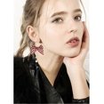 thumbnail image 4 of Pendientes colgantes con forma de caja roja, estilo bohemio, con lazo y perla, de temperamento sencillo y personalizado, regalo de joyería, con lazo y perla en caja roja, 4 of 5