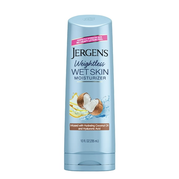 Jergens Wet Skin Body Moisturizer for Dry Skin, In-Shower Body Lotion, Coconut, 10 Oz