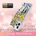 thumbnail image 5 of iPhone 12 Pro Case (6.1"), iPhone 12 Case, Rosebono Hybrid Bling Glitter Sparkle Epoxy Graphic Marble Colorful Silicone Skin Cover Armor Case for iPhone 12 Pro / iPhone 12 (Dark Blue), 5 of 5