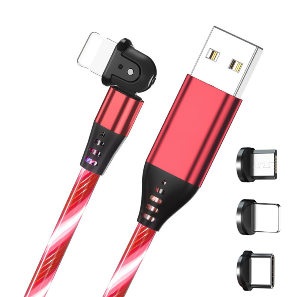 3 FT K2π 540 3-in-1 Easy-Coil Magnetic Fast Charge and Data Transfer Cable with Connector Storage 