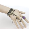 thumbnail image 3 of SPRING PARK Vintage Women Black Lace Flower Hand Harness Cuff Bracelet Chain Ring Gift, 3 of 7