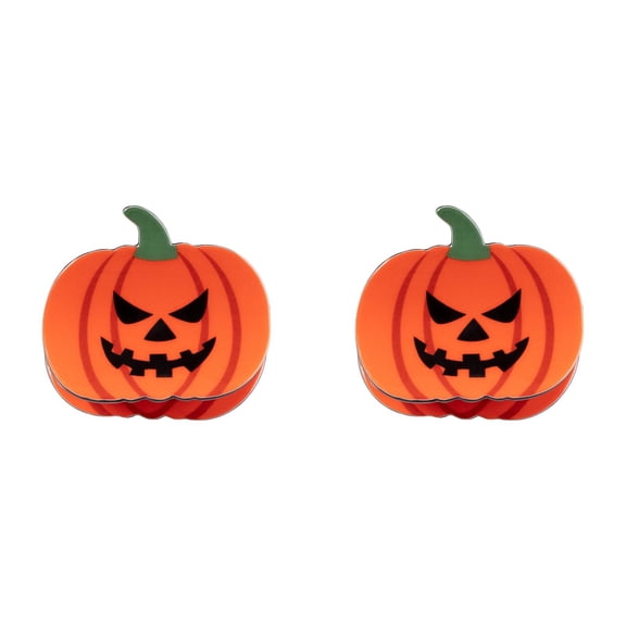Halloween Pumpkin Hair Claw Clips Cute Orange Hair Accessories, Non Jaw Clips for Thick Hair, Fall Pumpkin Hair Claw for Women Girls, Halloween Holiday Party Styling Gift 2PC