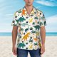 thumbnail image 2 of Fotbe Dinosaurs and Tropical Leaves Camisa Hawaiana para Hombre Unisex – Camisa Casual de Verano con Botones de Manga Corta de Algodón y Lino,3X-Large, 2 of 7