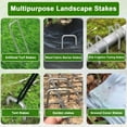 thumbnail image 5 of MySit 6 Inch 100 Pack Galvanized Garden Stakes Plant Cover Stakes 11 Gauge Lawn Staples, Garden Staples Securing Pegs for Securing Weed Fabric Landscape Fabric Netting Ground Sheets Fences, 5 of 8