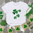 thumbnail image 2 of Besolor T-Shirts de la Saint-Patrick pour Femmes Été Col Rond Manches Courtes Tuniques Tops Décontractés Blouse Graphique Ample, 2 of 6