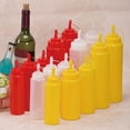 thumbnail image 6 of Sunjoy Tech Condiment Squeeze Bottles, Durable Plastic Squeeze Squirt Bottle with Tip Cap, for Ketchup, BBQ, Sauces, Syrup, Condiments, Dressings, Arts and Crafts - 3PCS, 24oz, 6 of 6