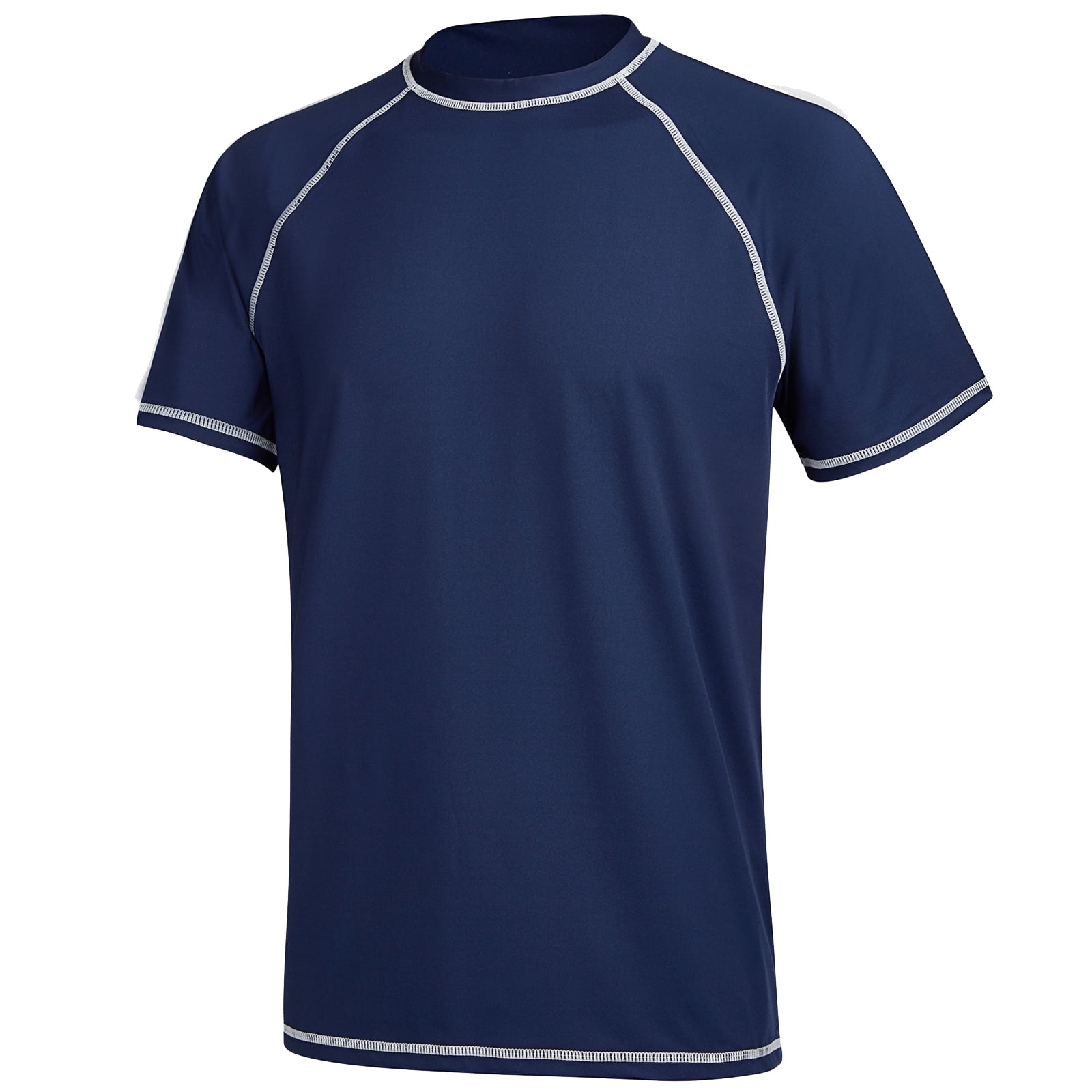 Tyhengta Men's UPF 50+ Rashguard Swim Tee Short Sleeve Running Shirt Swimwear Swim Hiking