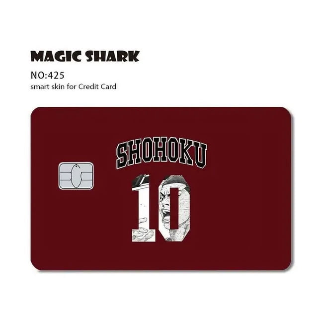 1pc Watemelon Gold Coin Hunter Anime Cartoon Smile Matte Front Cover Sticker Film Skin for Metro Debit Credit Card