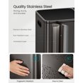 thumbnail image 6 of 10.6-Gallon Dual Compartment Trash Can - Stainless Steel Kitchen Bin with 180K-Step Pedal & Airtight Lids, Slate Gray, 6 of 6