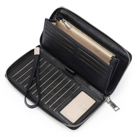 GAEKEAO Wallet for Women Large Capacity Leather Purse Zip with RFID Blocking Purse Many Compartments RFID Wallet Women Gifts for Women