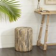 thumbnail image 3 of DecMode 15" x 18" Multi Colored Banana Leaf Woven Accent Table, 1-Piece, 3 of 7