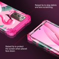 thumbnail image 6 of Meshine Compatible with Galaxy Note 20 Case,Three Layer Heavy Duty Shockproof Protection Hard Plastic Bumper +Soft Silicone Rubber Protective Case for Samsung Galaxy Note 20,Red Flamingo, 6 of 6
