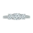 thumbnail image 2 of 0.03 CTTW STERLING SILVER LAB CREATED WHITE SAPPHIRE THREE STONE RING, 2 of 3