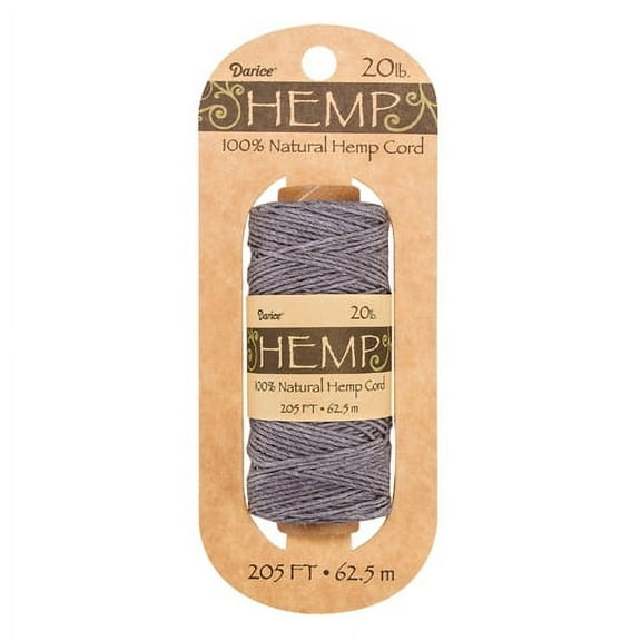 Hemp Cord: 20lb Weight, Gray, 205 feet