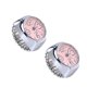 thumbnail image 2 of 2 relojes de cuarzo para llevar en los dedos, relojes creativos con forma de anillo, mini accesorios para mostrar la hora para mujeres y hombres (rosa), 2 of 7