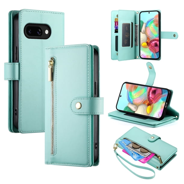 Funda de cartera GANGXUN para Google Pixel 9A - Diseño de cuero premium, 9 ranuras para tarjetas