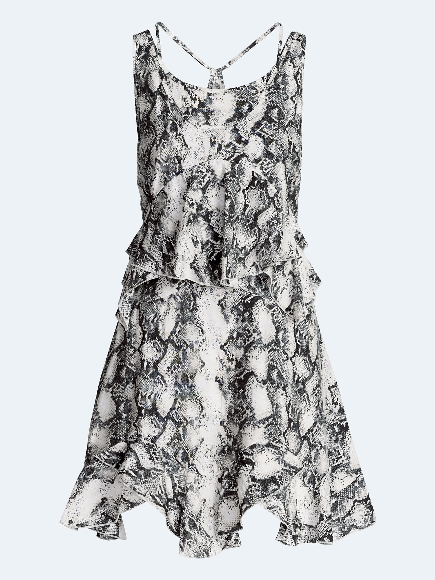 Devil Wears Prada Scoop Collection Women’s and Women's Plus Mini Ruffle Tank Dress, Sizes XS-4X