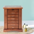 thumbnail image 2 of DENEST 7 Layers  Jewelry Box Wooden for Wowen Large Organizer Box with Mirror Safe Lock, 2 of 24