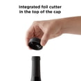 thumbnail image 4 of Sacacorchos eléctrico para abrir botellas de vino, diseño de conejo, color negro brillante, 4 of 6