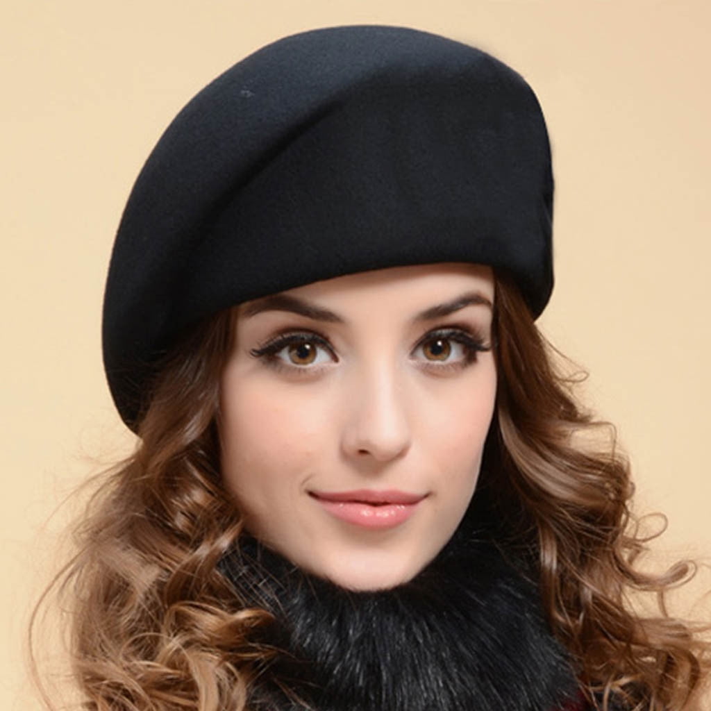 Central Chic Stylish 100% Wool Baby Pink Beret Hat *Fast Free Delivery*UK Shop 