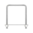 thumbnail image 1 of Unique Bargains Square U-Bolts 2 Sets 77mm Inner Width 110mm Length M8 304 Stainless Steel U Clamp Bolt, 1 of 5