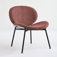 thumbnail image 4 of Mid-Century Modern Shell Chair Bean Paste Pink Fabric Lounge Chair in Walnut Finish, Comfortable Backrest Sw1871Pr, 4 of 12