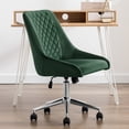 thumbnail image 2 of Duhome Office Chair Velvet Desk Chair on Wheels Adjustable Computer Chair for Home Office Bedroom Modern, Dark Green, 2 of 7
