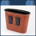 thumbnail image 6 of Unique Bargains Car Trash Can Hanging Car Door Faux Leather Plastic Trash Bin Khaki 1 Pcs, 6 of 6